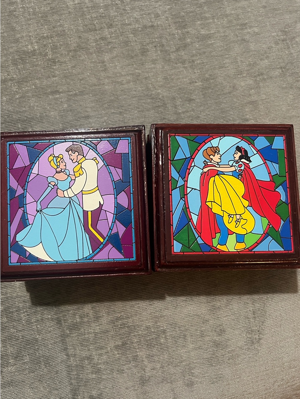 Disney Princess Stained Glass Boxes